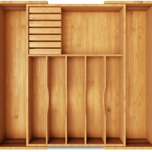 Bamboo Organizer Tray Expandable Kitchen Drawer Organizer Factory Directsales