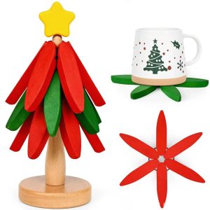 Protective Wooden Trivets For The Dining Table Hot Pad Trivet Tree Christmas Gift