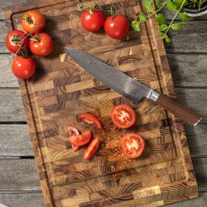 Teak Wood Cutting Board Serving Tray  Kitchen Chopping Board Set China Custom Factory