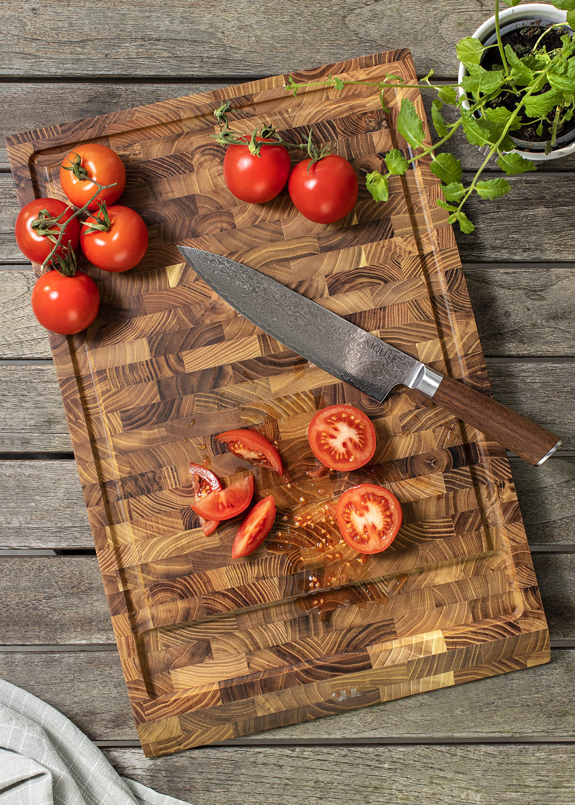 Teak Wood Cutting Board Serving Tray Kitchen Chopping Board Set China Custom Factory