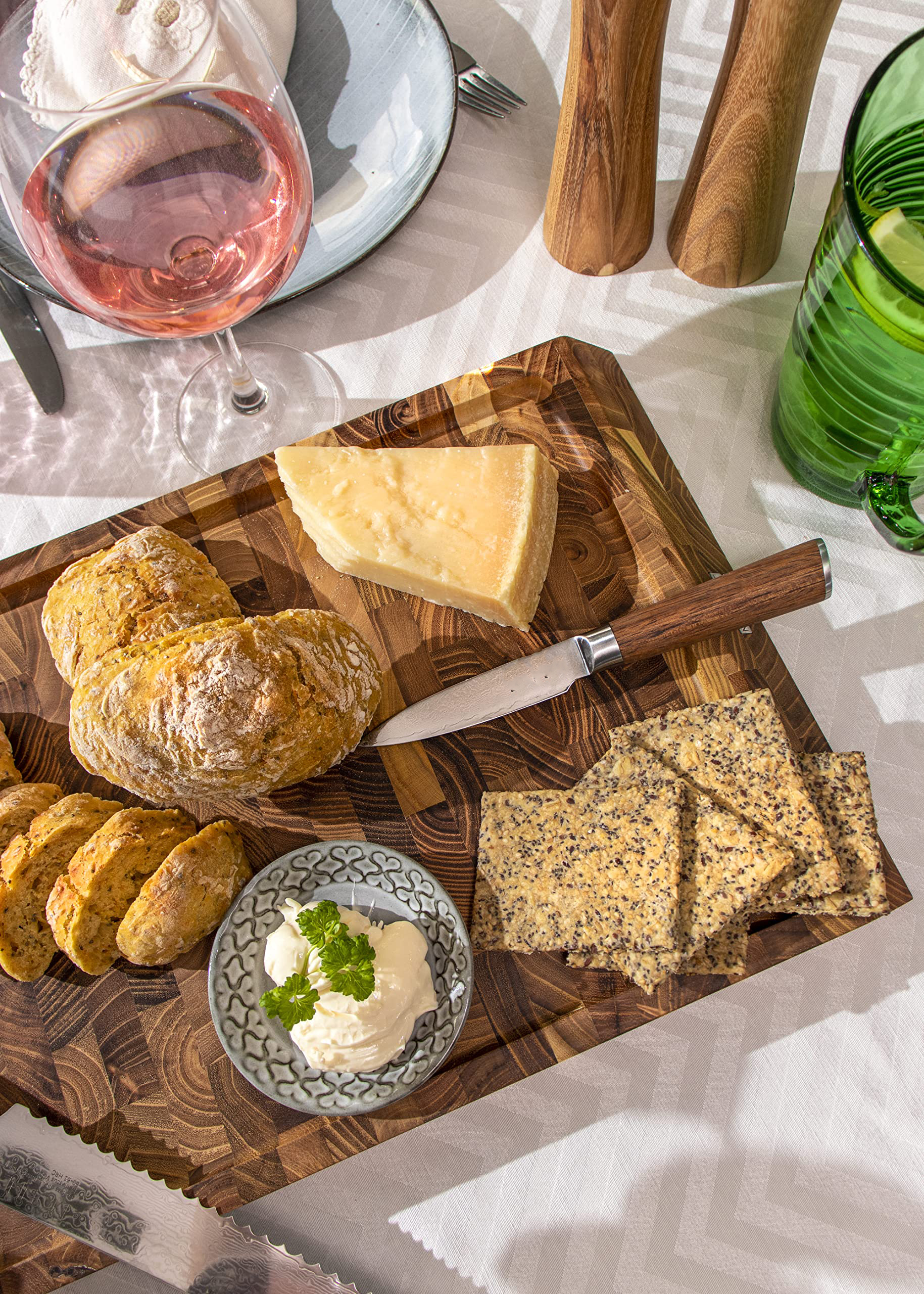 Teak Wood Cutting Board Serving Tray Kitchen Chopping Board Set China Custom Factory - Image 6