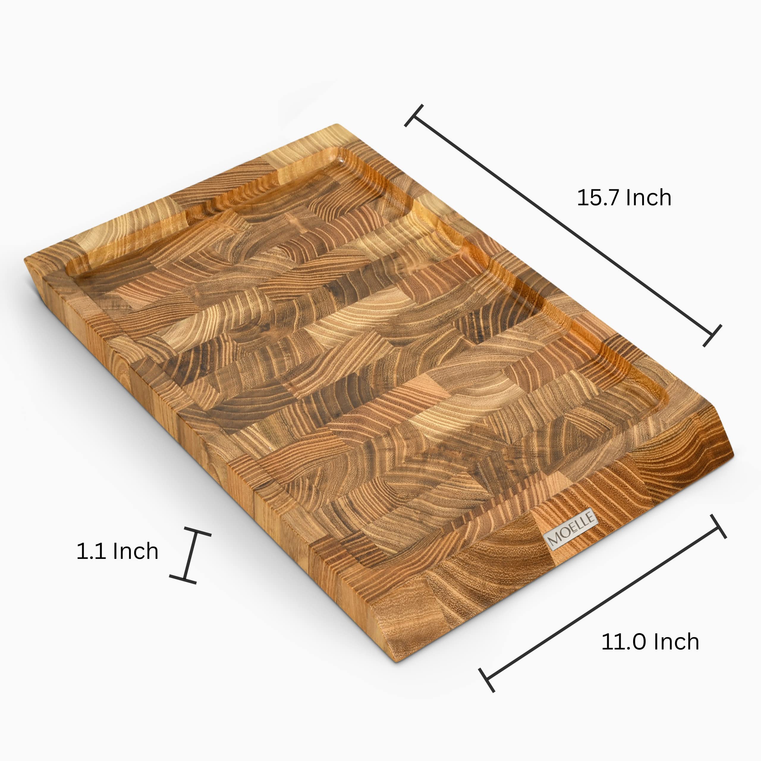 Teak Wood Cutting Board Serving Tray Kitchen Chopping Board Set China Custom Factory - Image 5