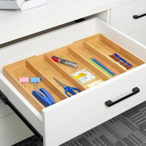 Expandable Bamboo Utensil Holder and Cutlery Tray Organizer China Manufacturer Supplier