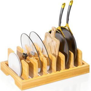 Bamboo Pot Lid Organizer Holder Rack China Bamboo Wood Products Supplier