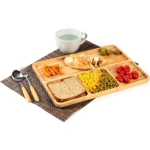 Bamboo Charcuterie Serving Board Portion Plates Tray China Supplier