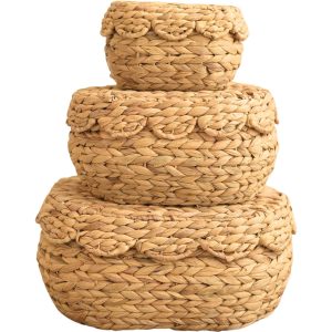 Water hyacinth Storage Basket With Lids China Supplier