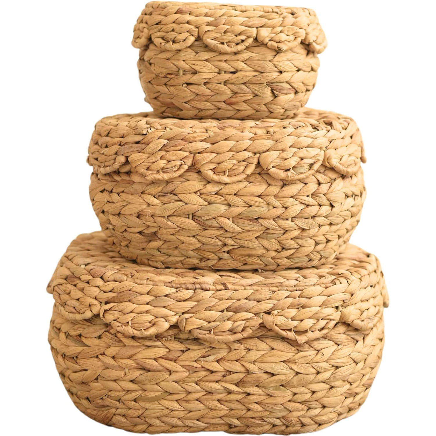 Water hyacinth Storage Basket With Lids China Supplier