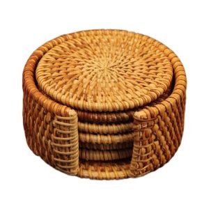 6pcs/Set Rattan Woven Cup Mat China Factory