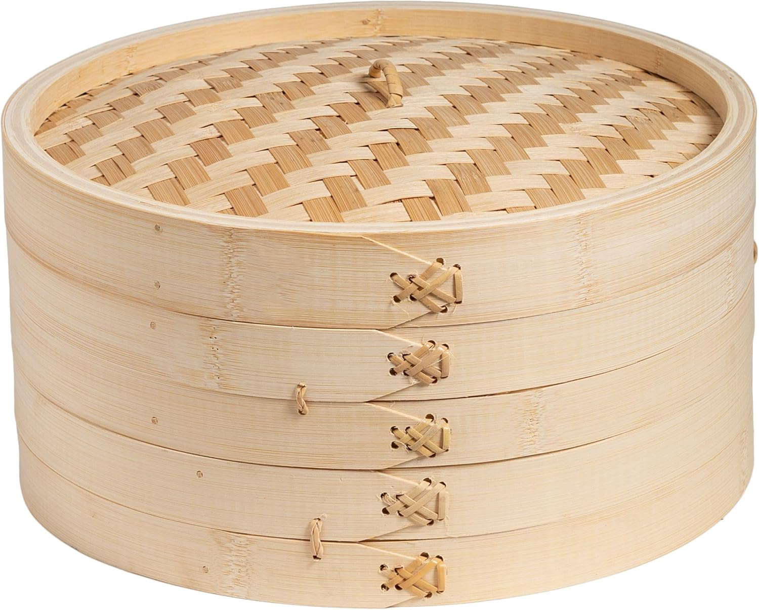 China Manufacturer 2-Tier Bamboo Steamer Baskets Reusable Dumpling Steamer - Image 6
