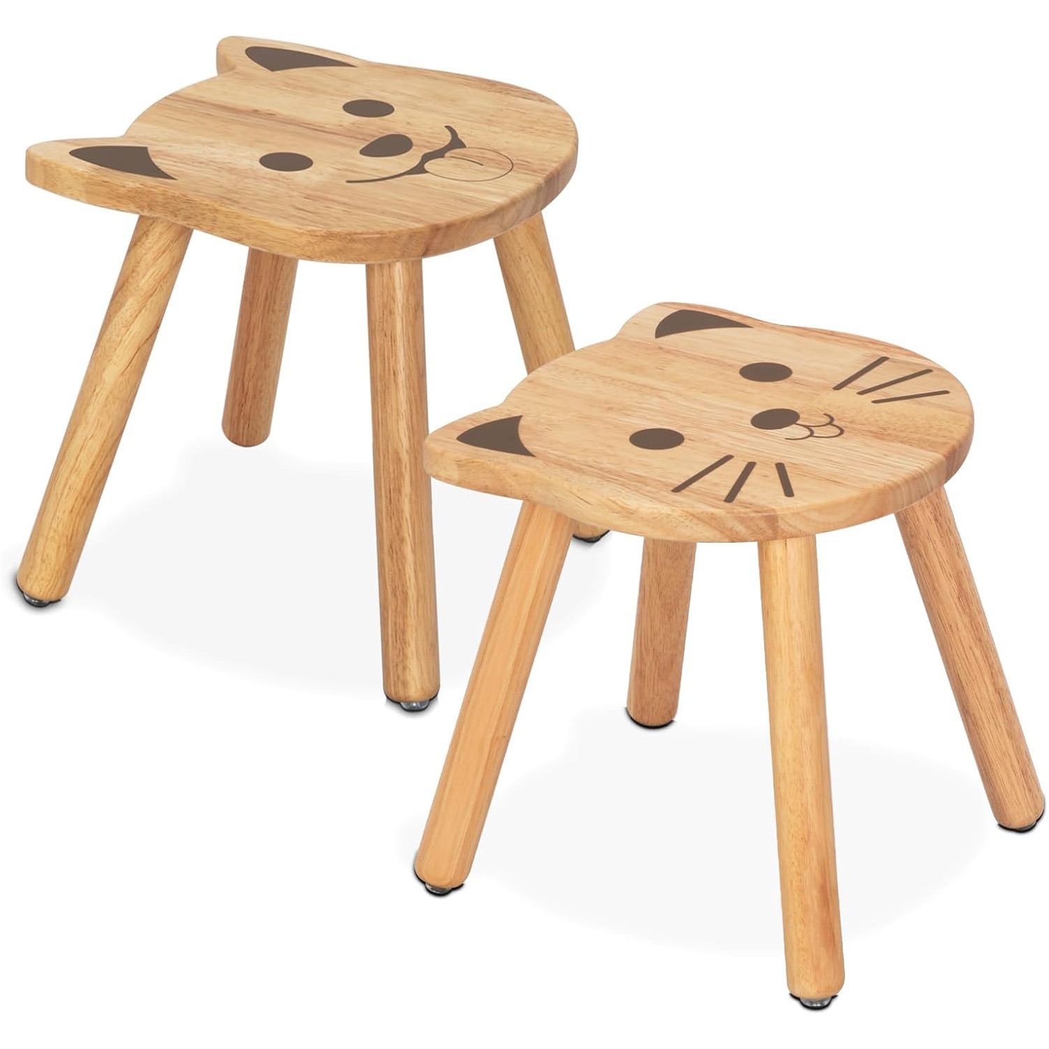 Rubberwood Animal Chairs Sitting Stool Kids Furniture Wood Products Supplier - Image 7
