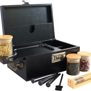 Bamboo Box With Combination Lock Large Storage Stash Box Eco-friendly Bamboo Wooden Product Supplier