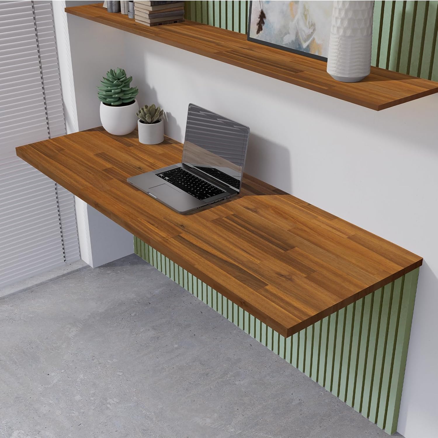 Solid Wood Teak Stained Acacia Table Elegant Durable Hardwood Countertop Table Top Bamboo Wooden Products Manufacturer - Image 6