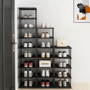 Bamboo Shoe Shelf for Entryway Closet Corner Doorway Narrow Vertical Shoe Rack China Manufacturer