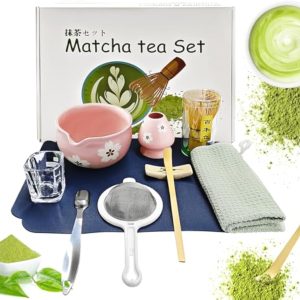 Traditional Matcha Whisk Set with Ceramic Bowl Scoop Sifter Holder 5 Pcs Japanese Tea Ceremony Kit for Beginners and Experts China Products Manufacturer
