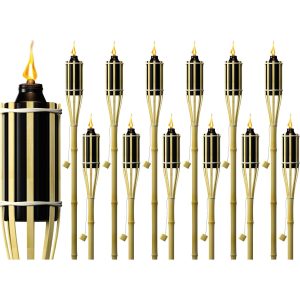 Bamboo Torches Oil Lamp 4 Feet Tall for Outside Eco Friendly Durable for Party Camping Decor Outdoor Evening Use China Supplier