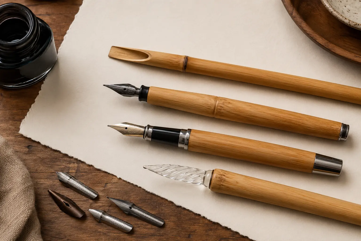 bamboo dip pens fountain pens nibs guide