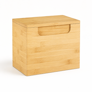 Dryer sheet holder box with top lid and front access opening