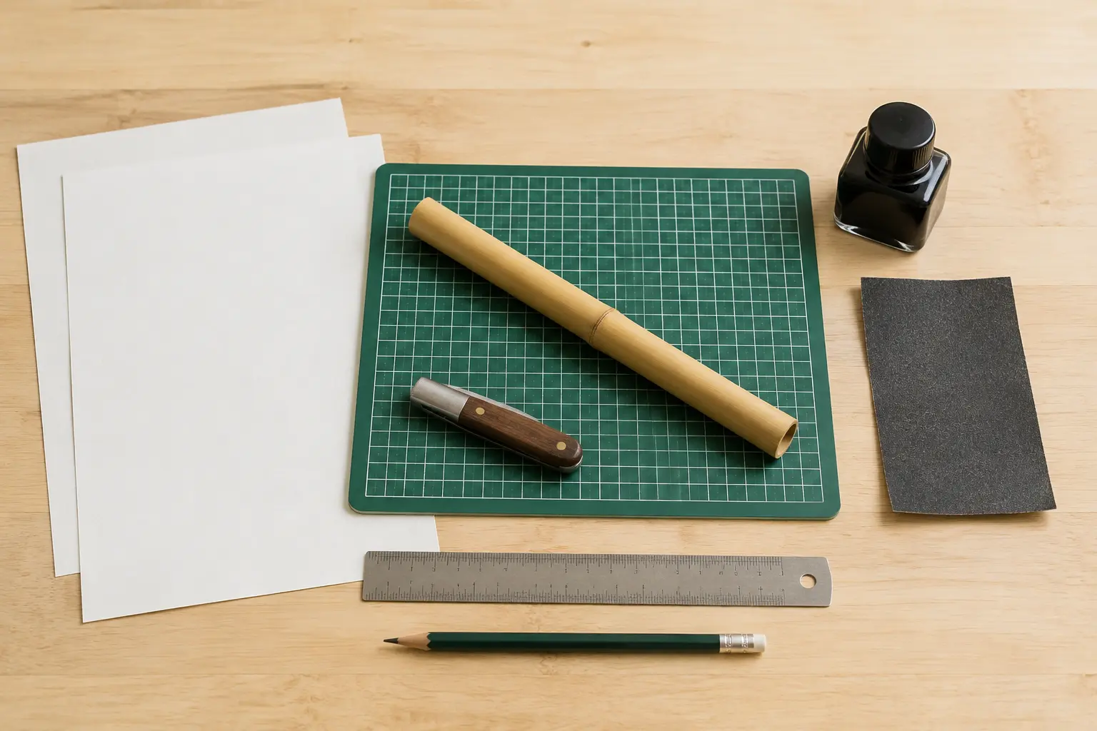 how to make bamboo reed pen tools materials