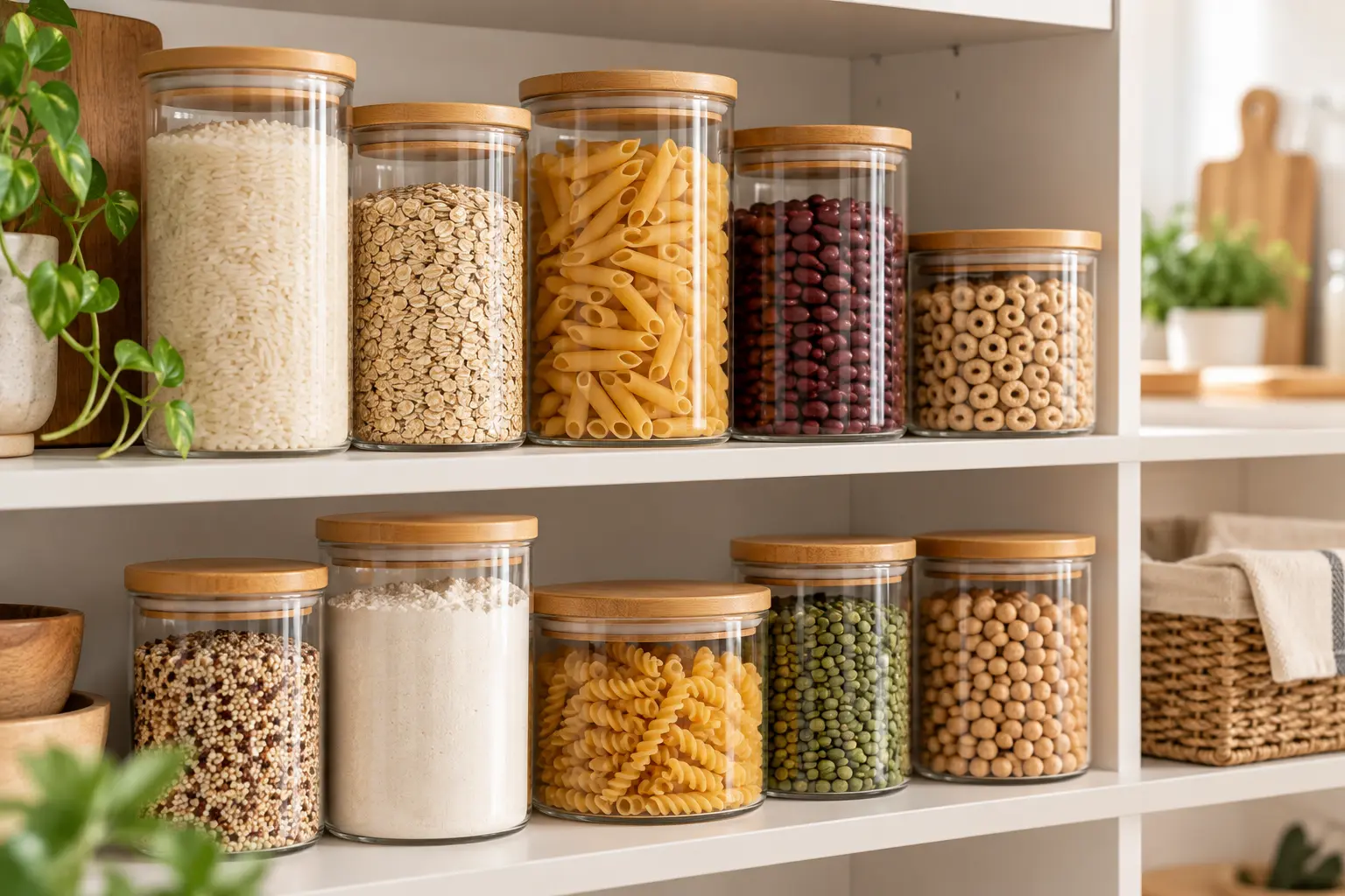 bamboo kitchen canisters pantry storage